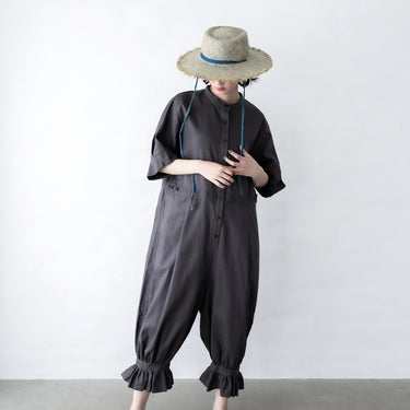 ★入荷済み★2026SS★michirico ミチリコ Linen jumpsuit ディムグレー MR26SS-30(adult)