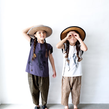 ★入荷済み★2026SS★michirico ミチリコ Thread & Bear fringe T ダークパープル MR26SS-07(kids/adult)
