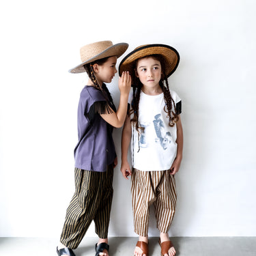 ★入荷済み★2026SS★michirico ミチリコ Thread & Bear fringe T ダークパープル MR26SS-07(kids/adult)