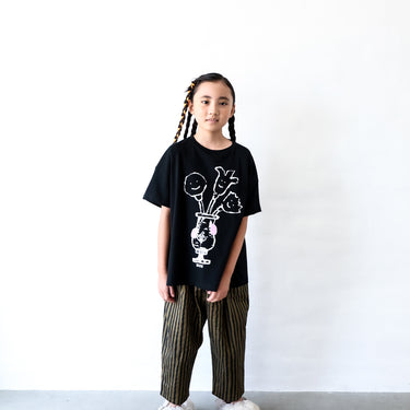 ★入荷済み★2026SS★michirico ミチリコ Flower vase T ブラック MR26SS-01(kids/adult)