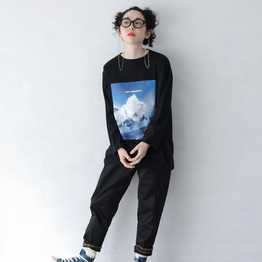 ★入荷済み★2025AW★michirico ミチリコ Snow mountain big T ブラック MR25AW-05(kids/adult)