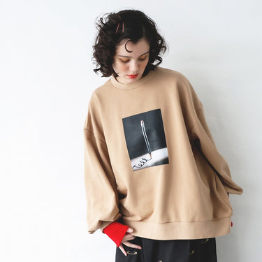 ★2026AW★michirico ミチリコ Pencil landscape pullover ベージュ MR26AW-13(adult)