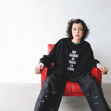 ★2026AW★michirico ミチリコ Fake embroidery pullover ブラック MR26AW-17(adult)