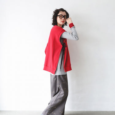 ★2026AW★michirico ミチリコ One sleeve pullover レッド MR26AW-22(adult)