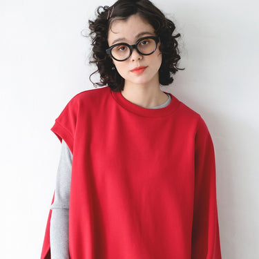 ★2026AW★michirico ミチリコ One sleeve pullover レッド MR26AW-22(adult)