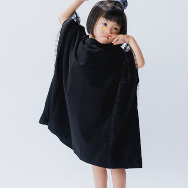 ★入荷済み★2026SS★nunuforme ヌヌフォルム メッシュフリルオーバーサイズT Black Adult 37-nf25-945-500