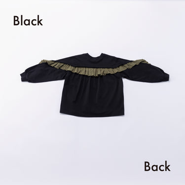 ★入荷済み★2026AW★nunuforme ヌヌフォルム 裁ち切りフリルT Black 43-nf26-939-727