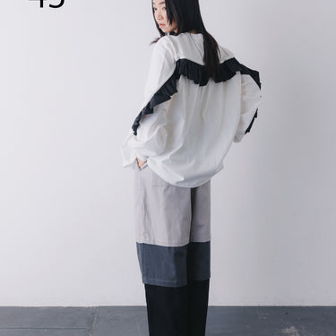 ★入荷済み★2026AW★nunuforme ヌヌフォルム 裁ち切りフリルT White 43-nf26-939-727
