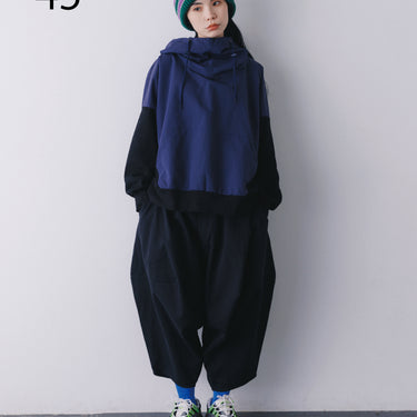 ★入荷済み★2026AW★nunuforme ヌヌフォルム ミックスパーカー Black×Navy 45-nf26-965-728