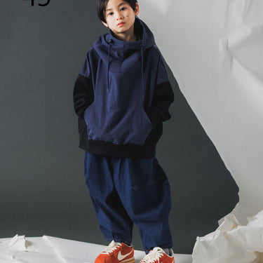 ★入荷済み★2026AW★nunuforme ヌヌフォルム ミックスパーカー Black×Navy 45-nf26-965-728