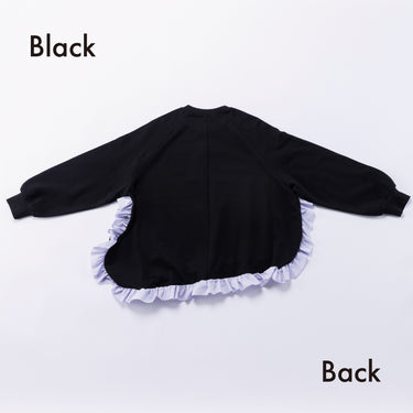 ★入荷済み★2026AW★nunuforme ヌヌフォルム ラウンド フリルトレーナー Black 46-nf26-992-728