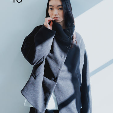 ★入荷済み★2026AW★nunuforme ヌヌフォルム メルトンクロスコート Black 48-nf26-123-041