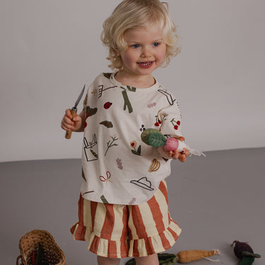 organic zoo オーガニックズー Tomato Stripes Frill Shorts 18TSFS