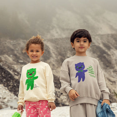 ★Chapter1★2026SS★mini rodini ミニロディーニ Alien chenille sweatshirt Offwhite