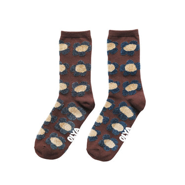 Olya オリヤ Olya Fluffy Socks Flower BR 710022
