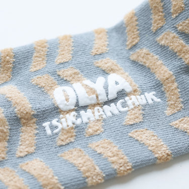 Olya オリヤ Olya Fluffy Socks Tile GY 710024