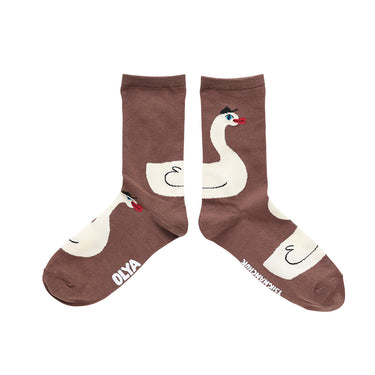 Olya オリヤ Olya Socks Swan 710107