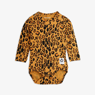 ★BASIC★mini rodini ミニロディーニ Basic leopard ls body TENCEL™ Beige