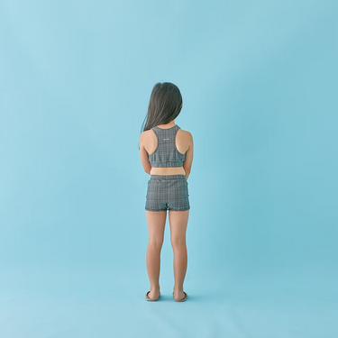 MOUN TEN. マウンテン swim short tanktop khaki check MW05-1150