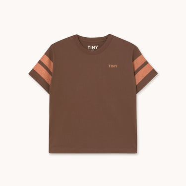 ★DROP1★2025AW★tinycottons タイニーコットンズ Stripes Logo Tee dark brown AW25-001 M05