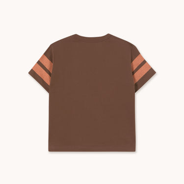 ★DROP1★2025AW★tinycottons タイニーコットンズ Stripes Logo Tee dark brown AW25-001 M05