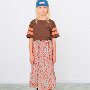 ★DROP1★2025AW★tinycottons タイニーコットンズ Stripes Logo Tee dark brown AW25-001 M05