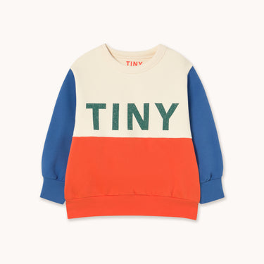 ★DROP1★2025AW★tinycottons タイニーコットンズ Color Block Sweatshirt light cream AW25-012