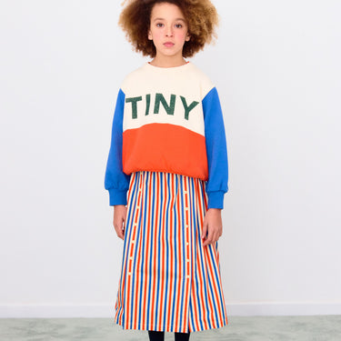 ★DROP1★2025AW★tinycottons タイニーコットンズ Color Block Sweatshirt light cream AW25-012