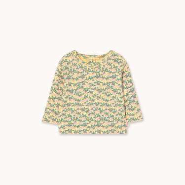 ★DROP1★2025AW★tinycottons タイニーコットンズ Mini Apples Aop Rib Baby tee mellow yellow AW25-225