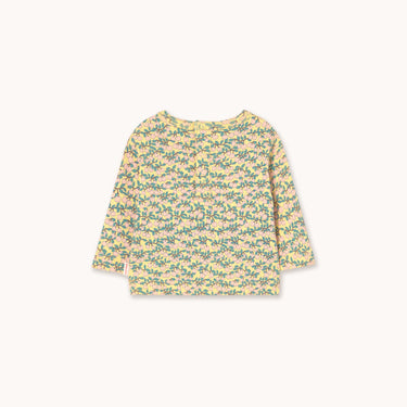 ★DROP1★2025AW★tinycottons タイニーコットンズ Mini Apples Aop Rib Baby tee mellow yellow AW25-225