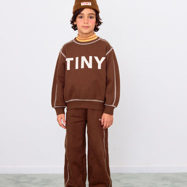 ★DROP1★2025AW★tinycottons タイニーコットンズ Contrast Sweatshirt dark brown AW25-256