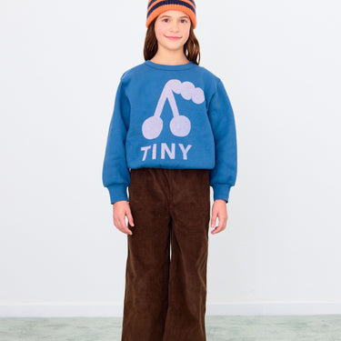 ★DROP1★2025AW★tinycottons タイニーコットンズ Cherry Graphic Sweatshirt ight navy AW25-279