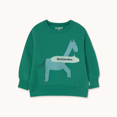 ★DROP1★2025AW★tinycottons タイニーコットンズ Horse Graphic Sweatshirt dark emerald AW25-283