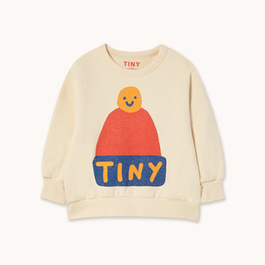★DROP1★2025AW★tinycottons タイニーコットンズ Beanie Graphic Sweatshirt light cream AW25-291