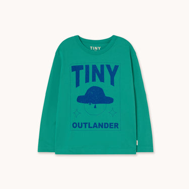 ★DROP1★2025AW★tinycottons タイニーコットンズ Outlander Graphic Sleeve Tee emerald AW25-306