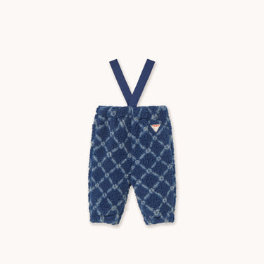 ★DROP2★2025AW★tinycottons タイニーコットンズ Flower Grid Baby Sherpa pant light navy AW25-367