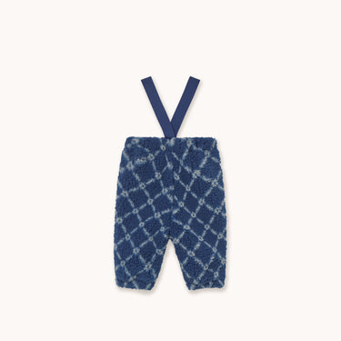 ★DROP2★2025AW★tinycottons タイニーコットンズ Flower Grid Baby Sherpa pant light navy AW25-367