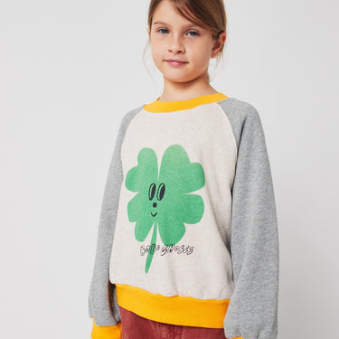 ★DROP1★2025AW★BOBOCHOSES ボボショーズ Lucky Clover ranglan sweatshirt B225AC041