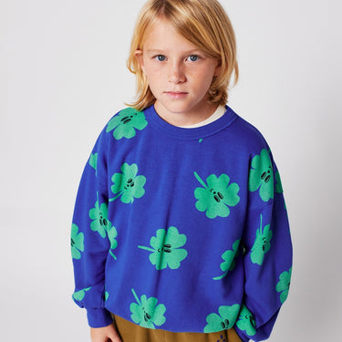 ★DROP1★2025AW★BOBOCHOSES ボボショーズ Lucky Clover all over sweatshirt 225AC039