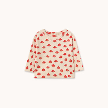 ★DROP1★2026AW★tinycottons タイニーコットンズ Mini Mushrooms Aop Rib Baby Tee AW26-456