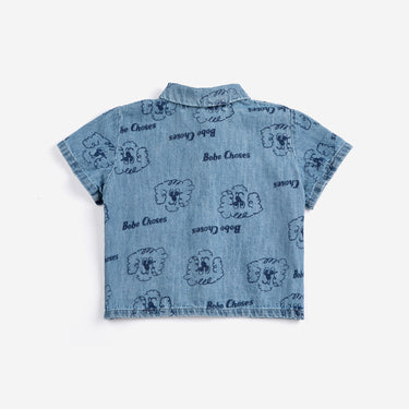 ★DROP1★2026SS★BOBOCHOSES ボボショーズ Pickles The Dog all over denim shirt B126AB027