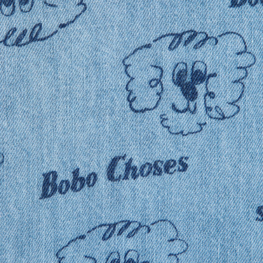 ★DROP1★2026SS★BOBOCHOSES ボボショーズ Pickles The Dog all over denim shirt B126AB027
