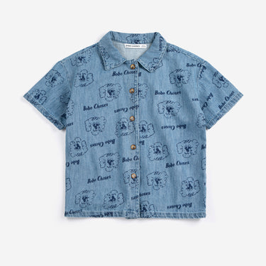 ★DROP1★2026SS★BOBOCHOSES ボボショーズ Pickle The Dog all over denim shirt B126AC037