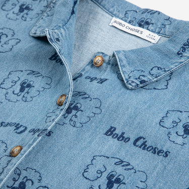 ★DROP1★2026SS★BOBOCHOSES ボボショーズ Pickle The Dog all over denim shirt B126AC037