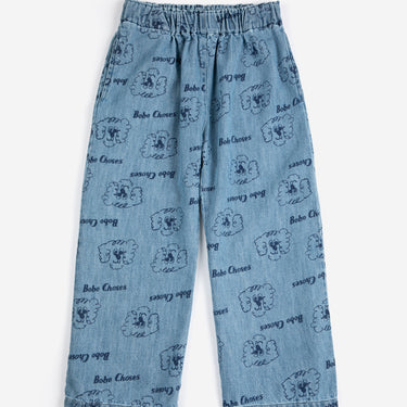 ★DROP1★2026SS★BOBOCHOSES ボボショーズ Pickles The Dog all over light denim pants B126AC096