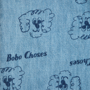 ★DROP1★2026SS★BOBOCHOSES ボボショーズ Pickles The Dog all over light denim pants B126AC096