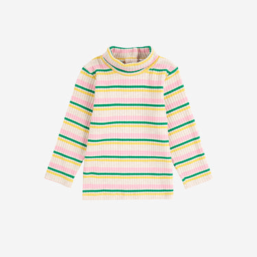 ★DROP2★2025AW★BOBOCHOSES ボボショーズ Striped turtle neck T-shirt baby B225AB043
