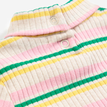 ★DROP2★2025AW★BOBOCHOSES ボボショーズ Striped turtle neck T-shirt baby B225AB043