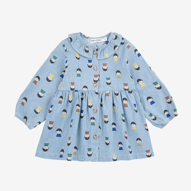 ★DROP1★2025AW★BOBOCHOSES ボボショーズ Game Pawns all over light denimdress B225AB089