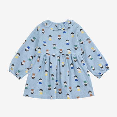 ★DROP1★2025AW★BOBOCHOSES ボボショーズ Game Pawns all over light denimdress B225AB089